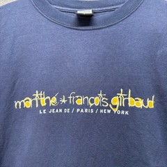 Y2K Marithe Francois Girbaud Skyline Graphic T-Shirt Mens L Navy Blue Streetwear