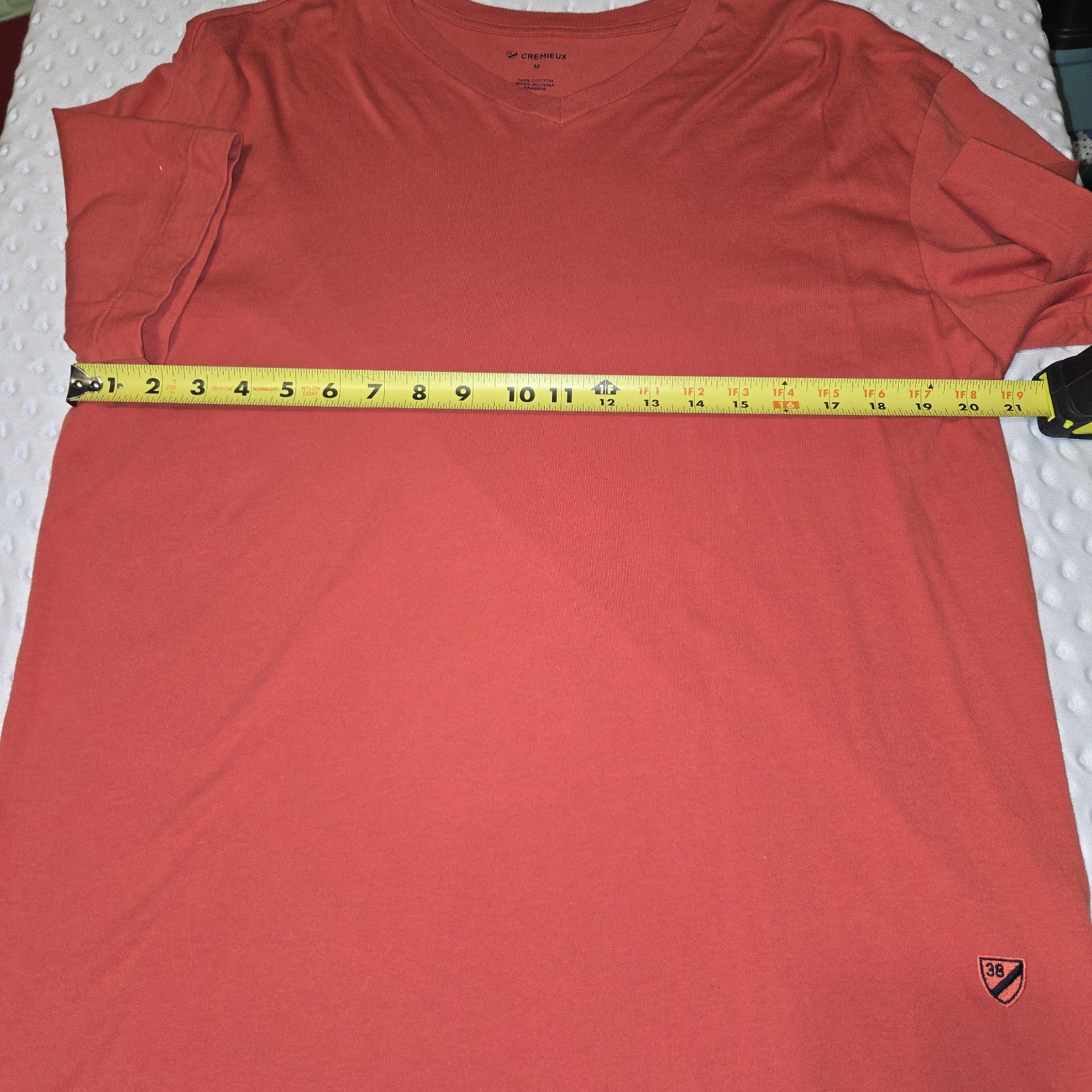 Cremieux Men’s V-Neck T-Shirt Red Short Sleeve Size Medium Stretch Cotton gallery