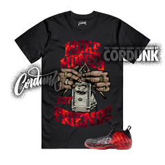 Foamposite One Stranger Black Bright Crimson Stormy Air T Shirt Match MM