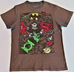 Justice League, Joker, Batman, Superman Men’s T-Shirt Size M