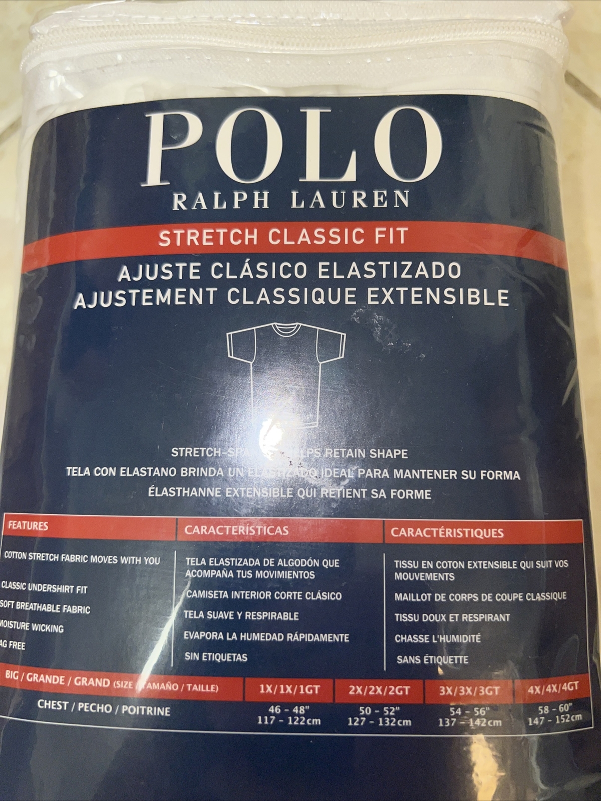 Ralph Lauren Big & Tall White 1XB Crew Stretch Classic Fit T-Shirt 3 Pack NWT gallery