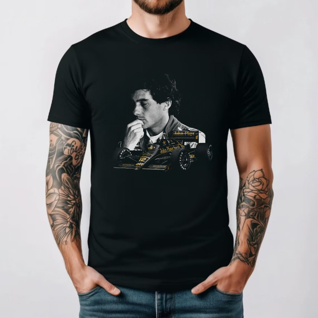 T-Shirt Retro Ayrton Senna L-otus Formula One Graphic Motorsport Shirt S-3XL gallery
