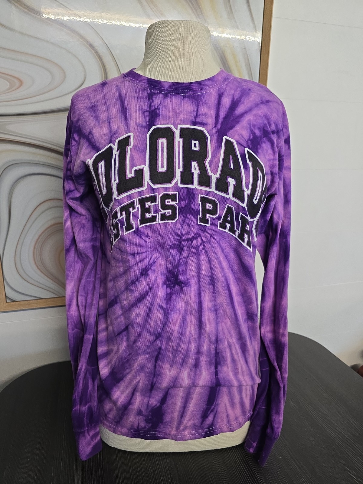 Vintage Y2ks Tye Dye Estes Park Colorado Longsleeve Mens Small But Fits Women gallery