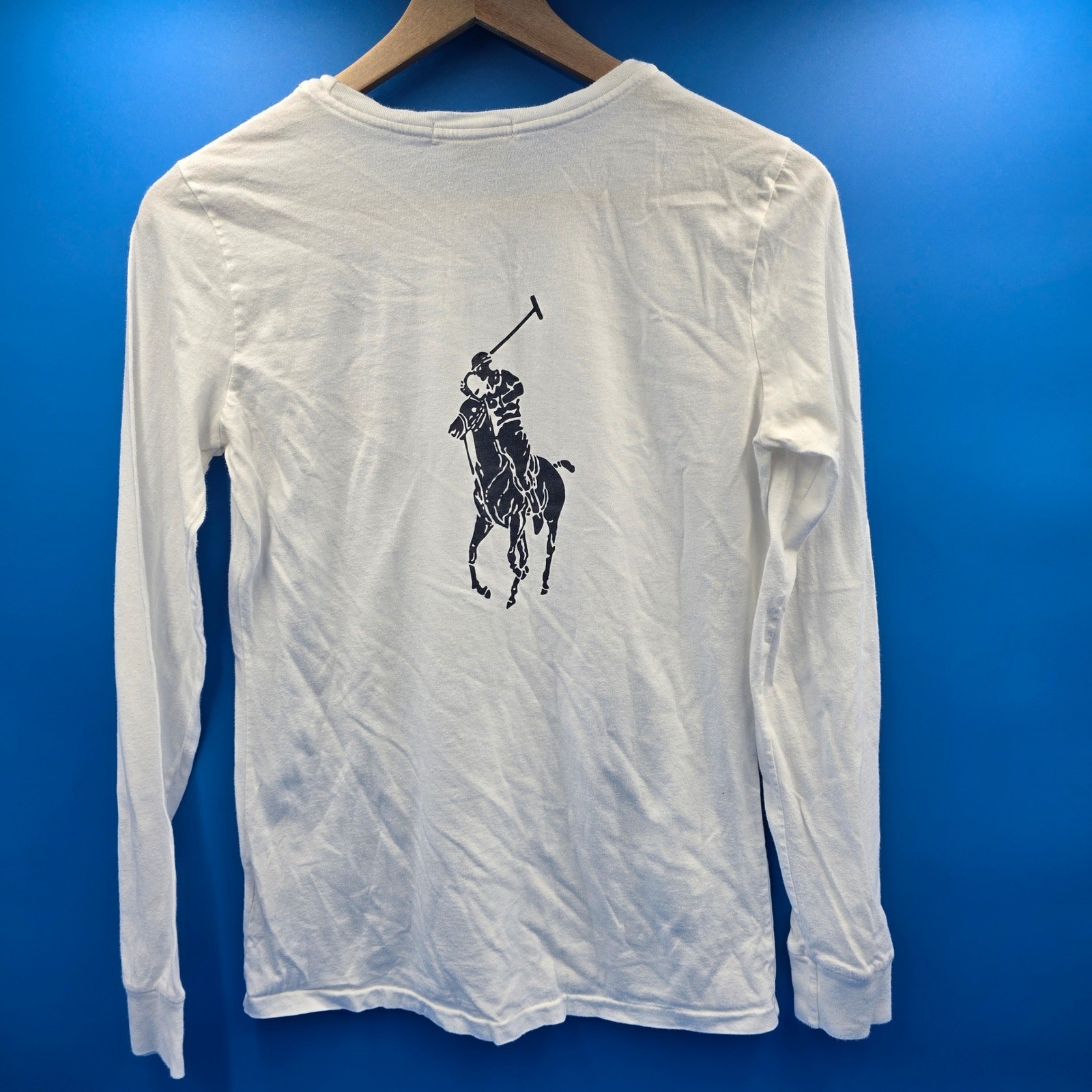 Ralph Lauren US Open 2009 Tennis LS Shirt White Big Pony Unisex M (Slim) gallery