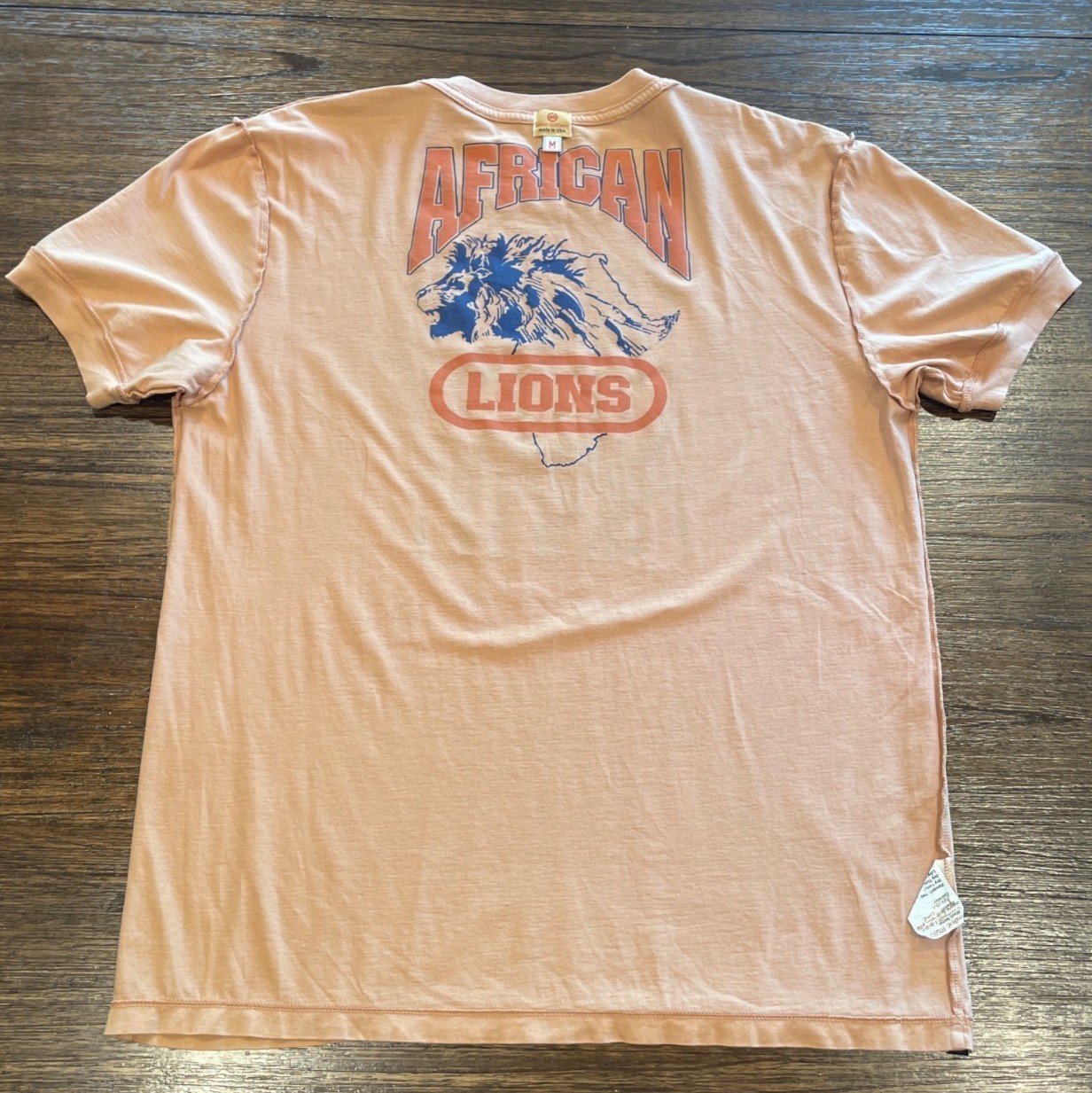 VTG 2005 AG Mens M/L Reversible Graphic Print Tee Crewneck Zaire African Lions gallery