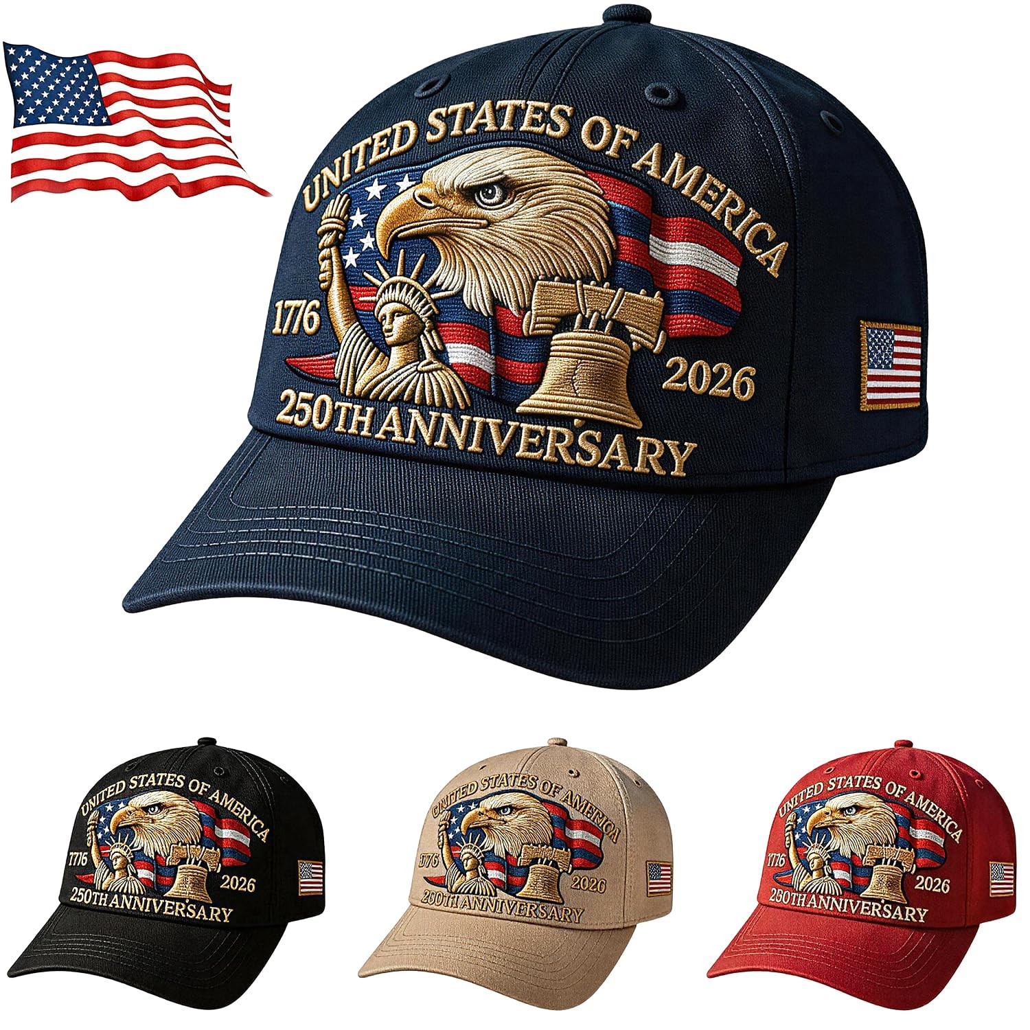 250th Anniversary USA Hat Adjustable United States 250th Anniversary Hat Ret... gallery