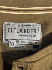 Outlander Men’s Brown Solid Henley Neck Short Sleeve Pocket T-Shirt, M Regular
