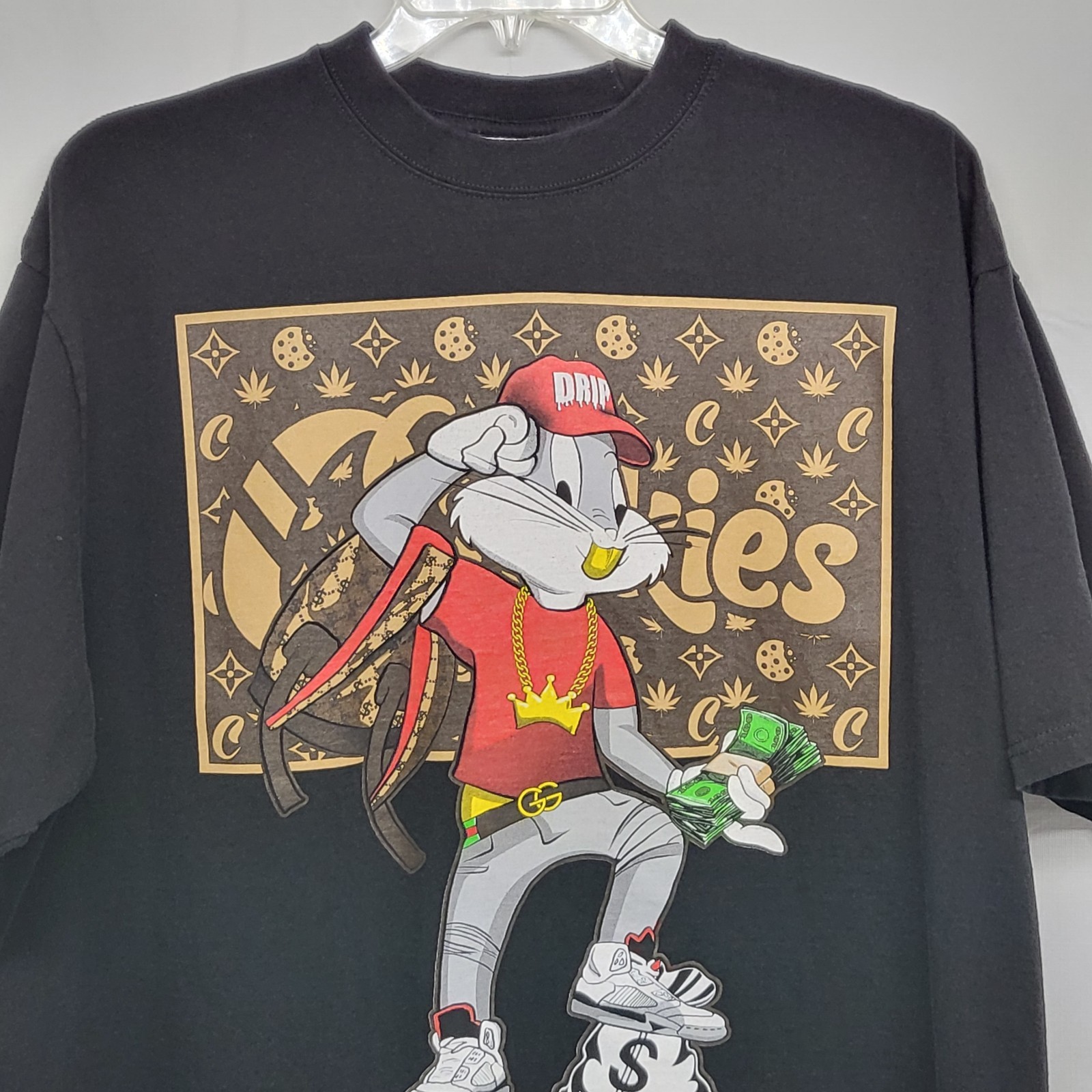 Drip Money Bunny T Shirt Graphic Mens 2XL Shaka Wear Heavyweight Streetwear gallery