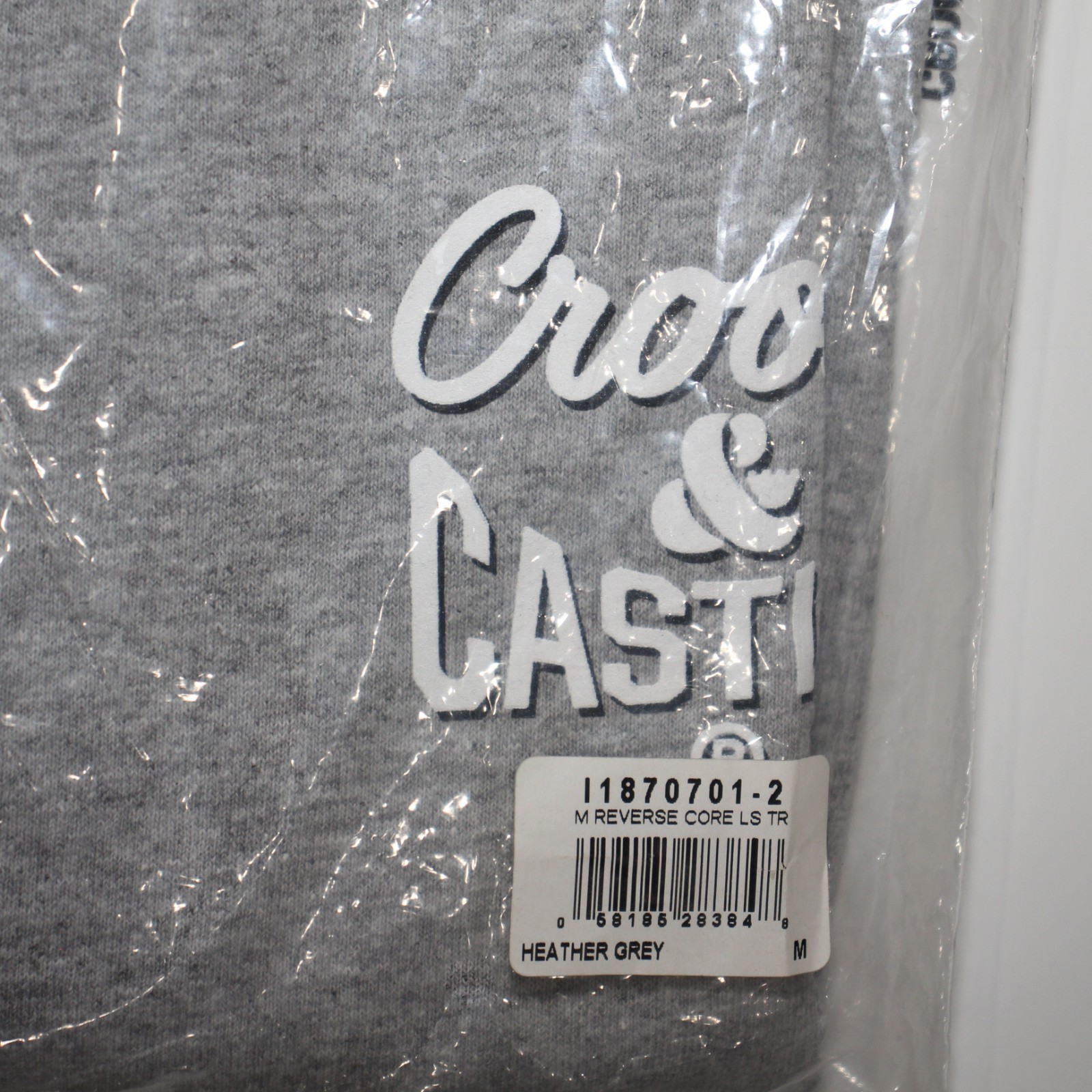 Crooks & Castles Core Logo Heather Gray Longsleeve Tee - Size Medium T-shirt New gallery