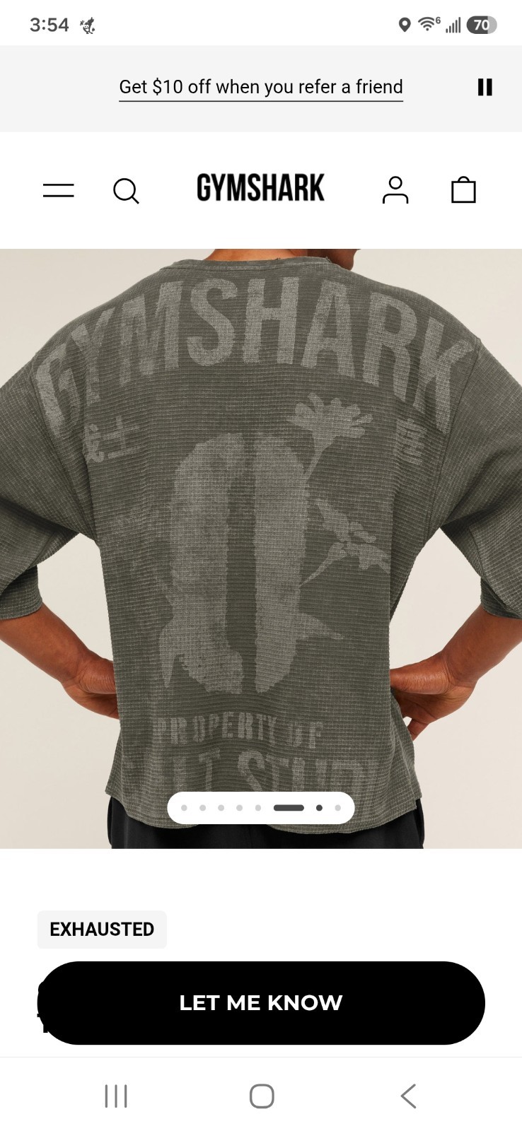 Gymshark x Saalt Studios Mens Strength Green Boxy Fit Long Cropped T-Shirt Large gallery