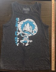 ONE PIECE ANIME TANK TOP Monkey D Luffy Men’s Small 28” X 19” Manga Art