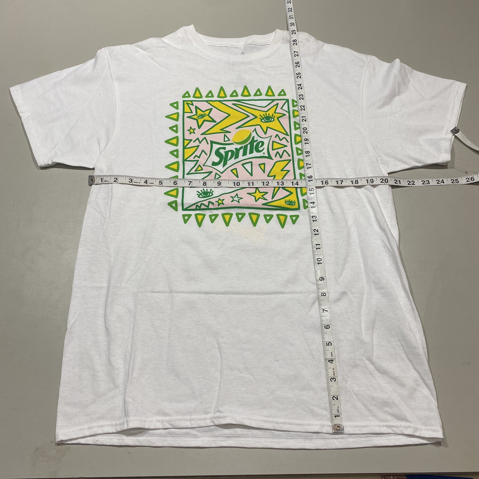 Pop Art SPRITE - 80’s Keith Haring Style Graphic T-Shirt Pink Green Adult Sz: L gallery