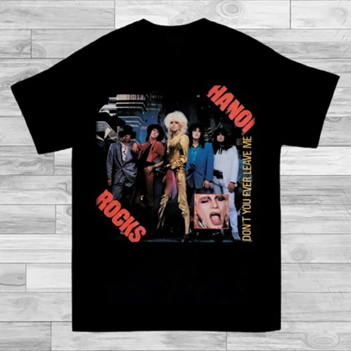 New Hanoi Rocks Band Cotton Gift For Fan Black All Size Men T-Shirt