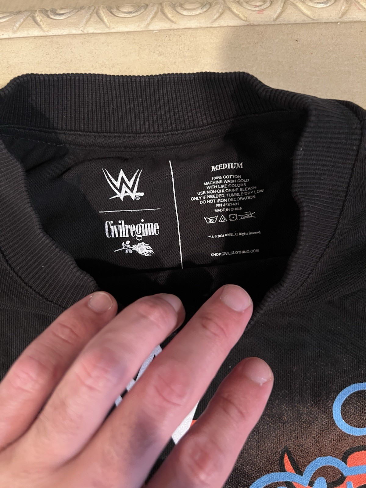Civil Regime WWE Stone Cold Skull Vintage Wash Graphic T-Shirt Black M gallery