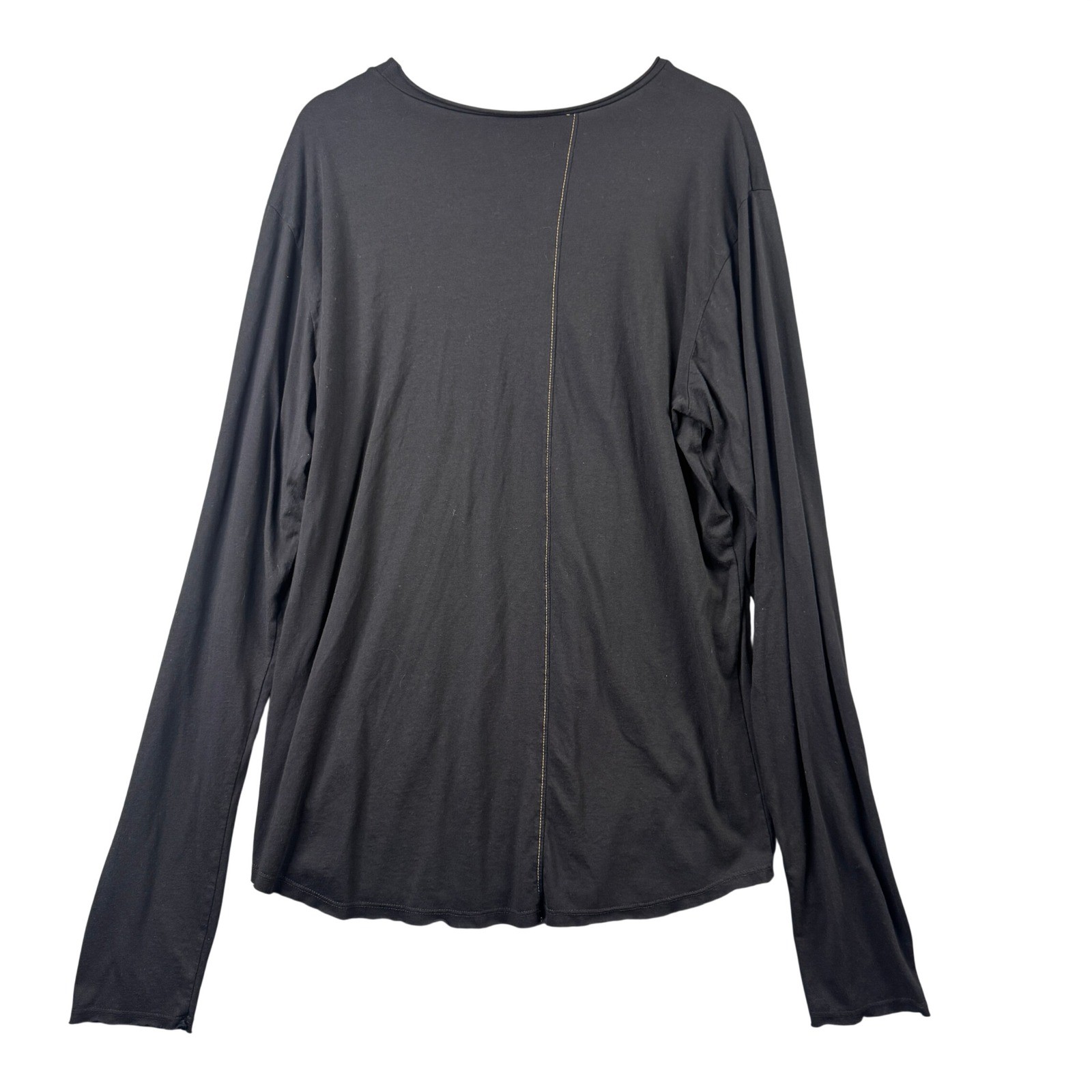 One Golden Thread Unisex Size XL Black Long Sleeve T-Shirt Tencel Supima Cotton gallery