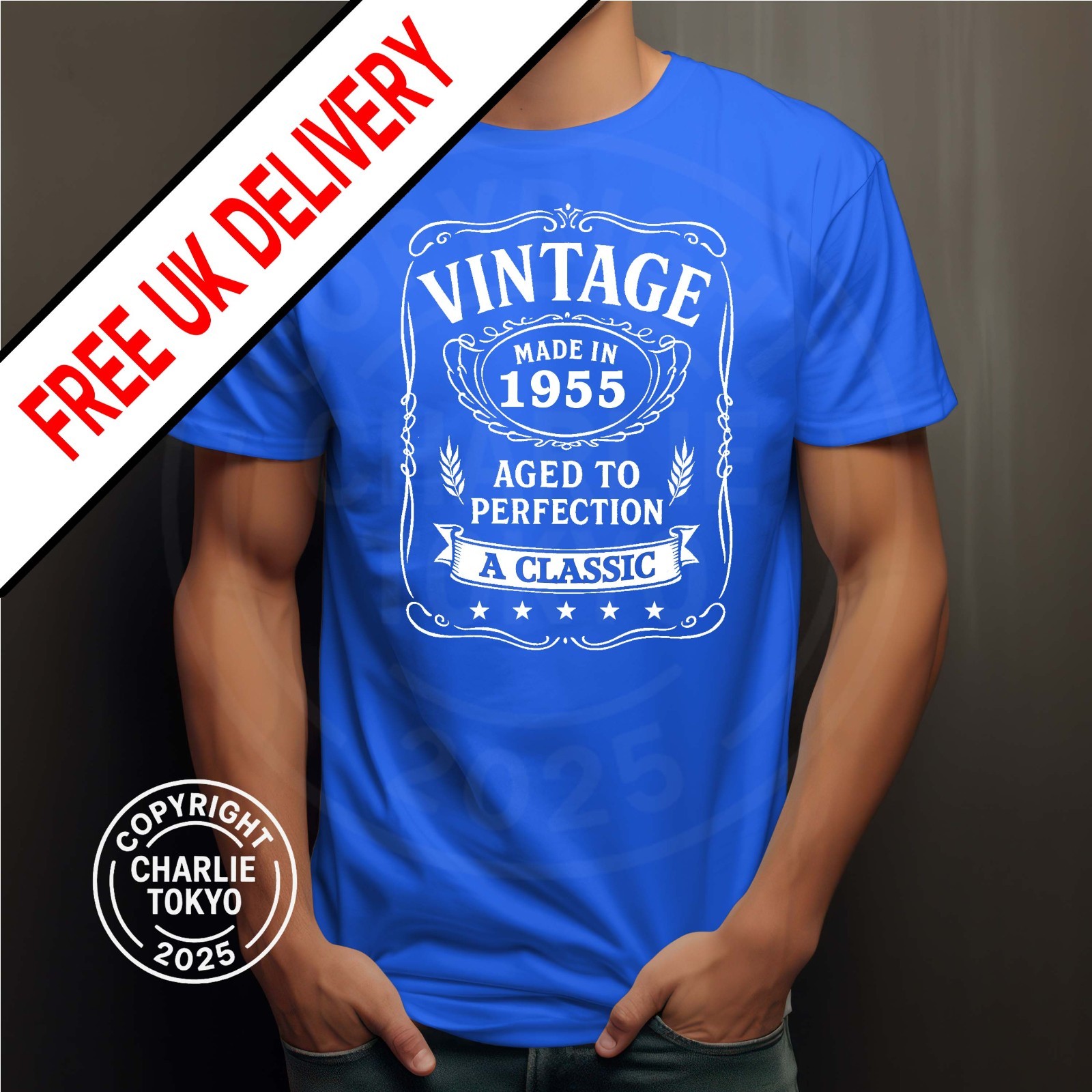 Mens 70th Birthday T Shirt 1945 Any Age any Year 40th 21st 30th 70th Gift Ladies gallery