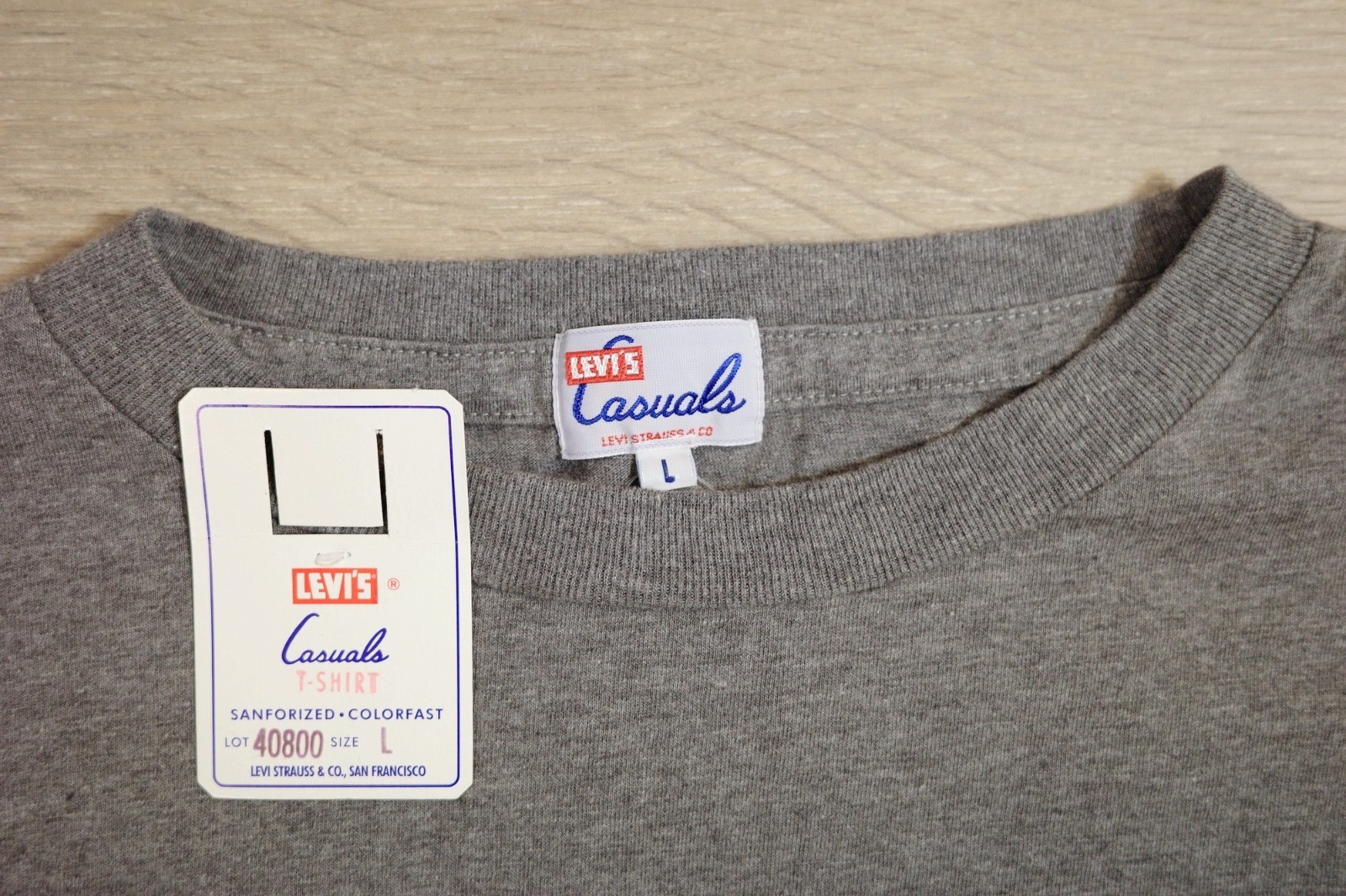 Levi's Vintage Clothing Casuals T-Shirt grey long sleeve L Large LVC gallery