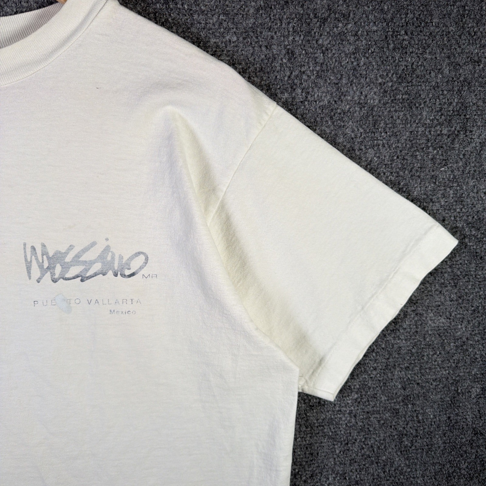 Vintage Mossimo Shirt Mens Medium White 90s Stussy Sun Abstract Art Skate Surf gallery