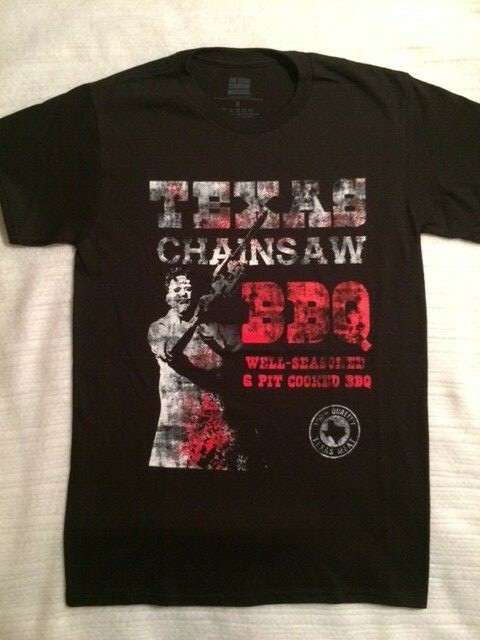 Texas Chainsaw Massacre Leatherface BBQ Black T-shirt NEW Licensed Funny