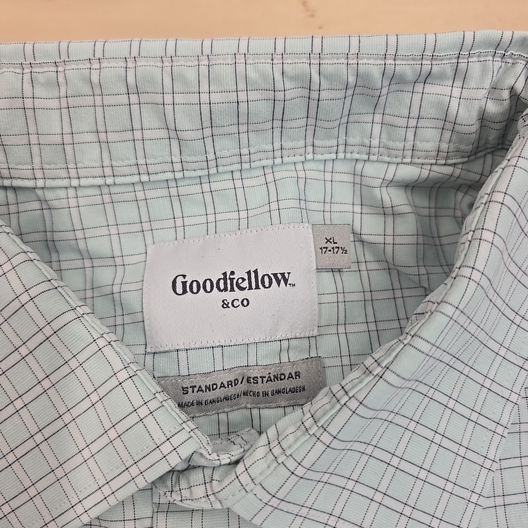 Men Goodfellow & Co Long Sleeve Stretch-Collar Button-Down Shirt Size 17-17.5 gallery