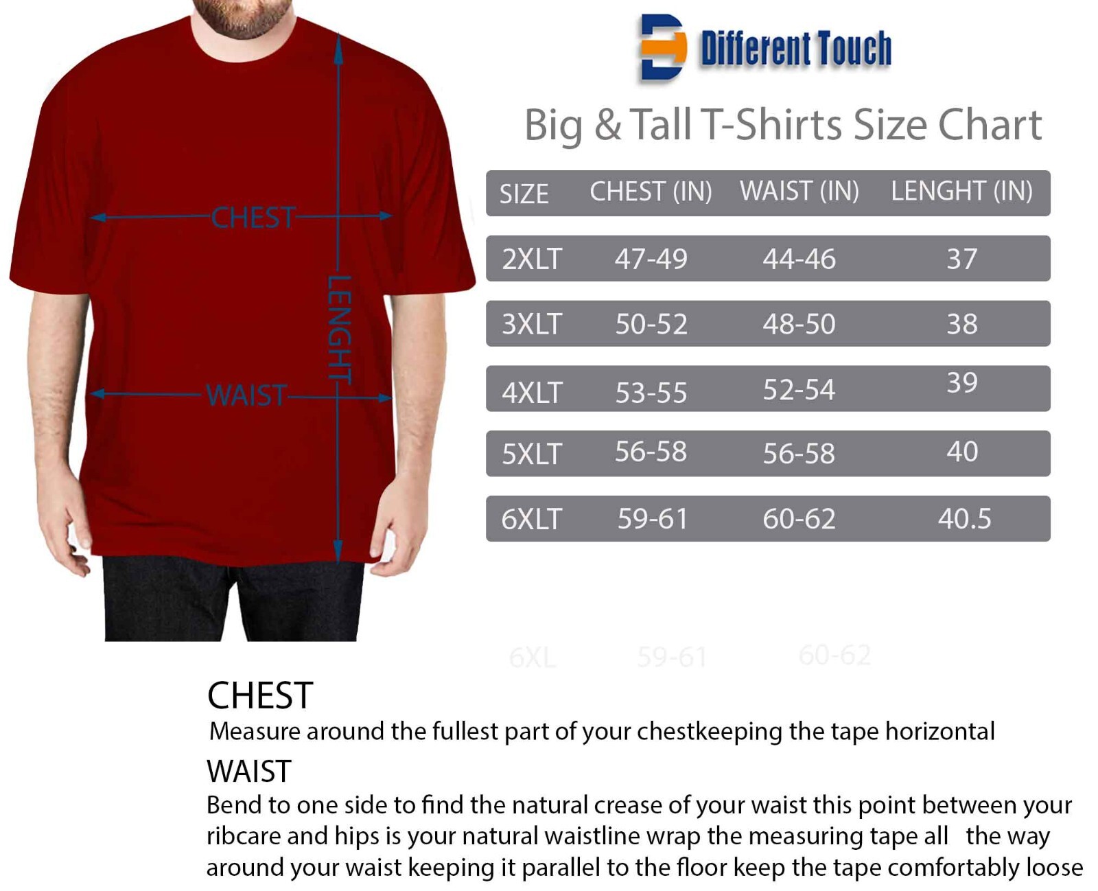 Different Touch Men Big and Tall 100% Cotton Short Sleeve T-Shirts 4PACK gallery