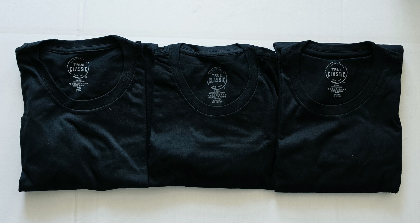 True Classic - Crew Neck - Short Sleeve T-Shirt - Black - Small - 3 Pack gallery