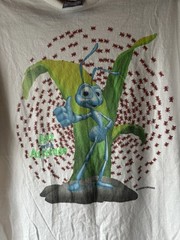 VINTAGE 90s Disney Pixar A Bugs Life Shirt Mens XL White Flik Ant All Sport