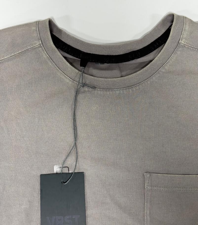 VRST ' WASHED POCKET T-SHIRT ' MENS NWT ' SIZE SMALL ' SILVER SHADOW gallery