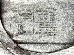 Patagonia Mens Responsibili-tee Tshirt Sze L Grey Regular Fit Blended Fabric EUC
