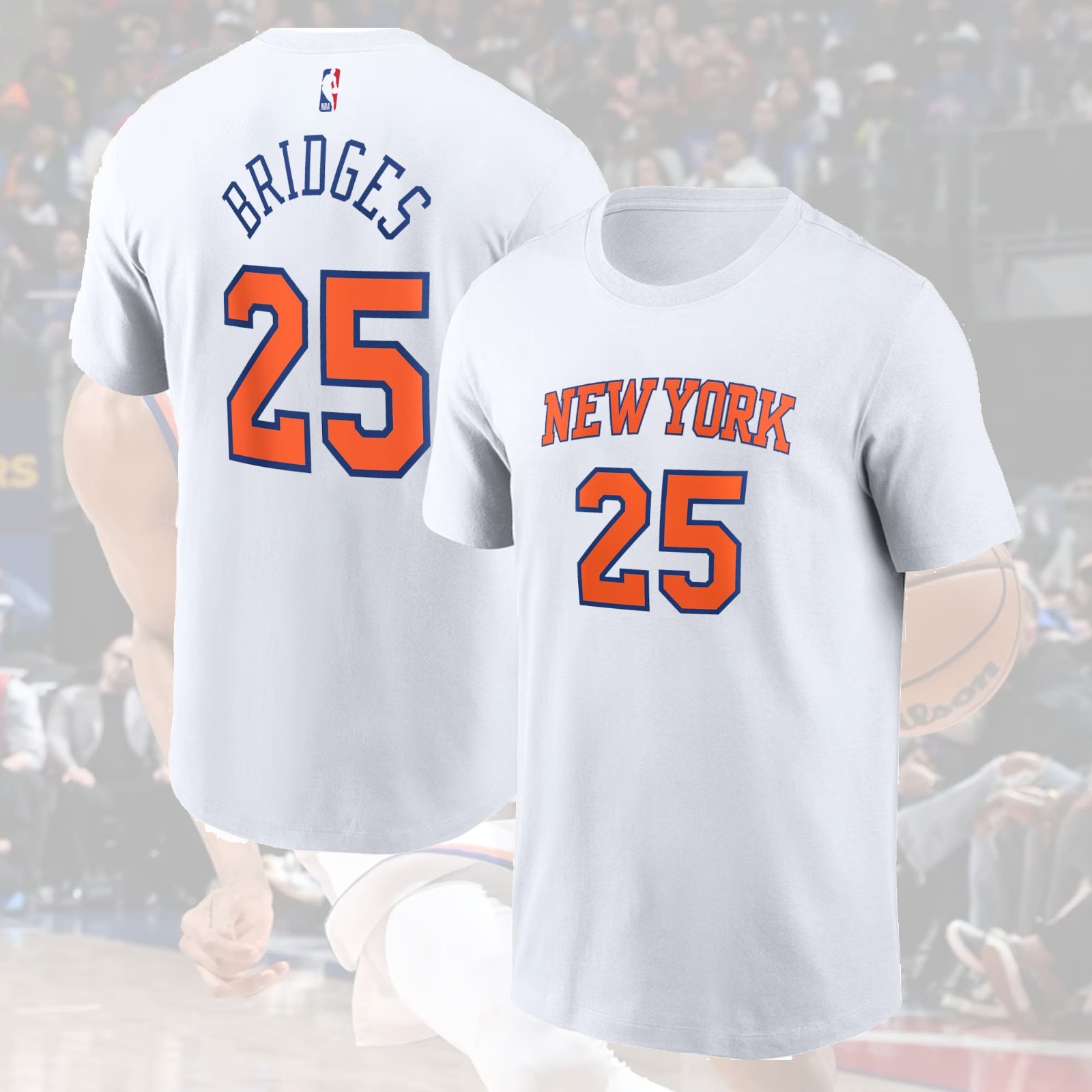SALE ITEM! Mikal Bridges #25 New Y0rk Knicks 2026 Name & Number For Fans