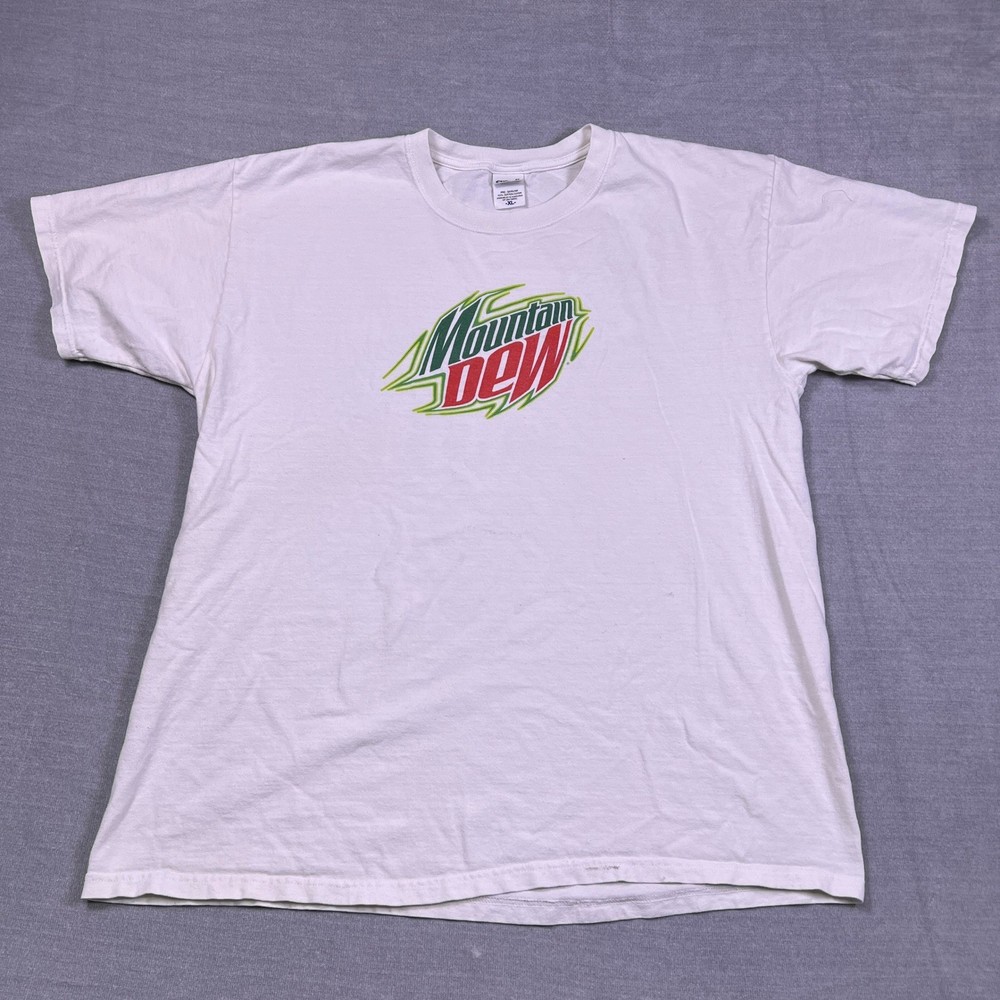 Anvil Mountain Dew Xbox 360 Promo Graphic Tee T-Shirt Mens XL White Cotton