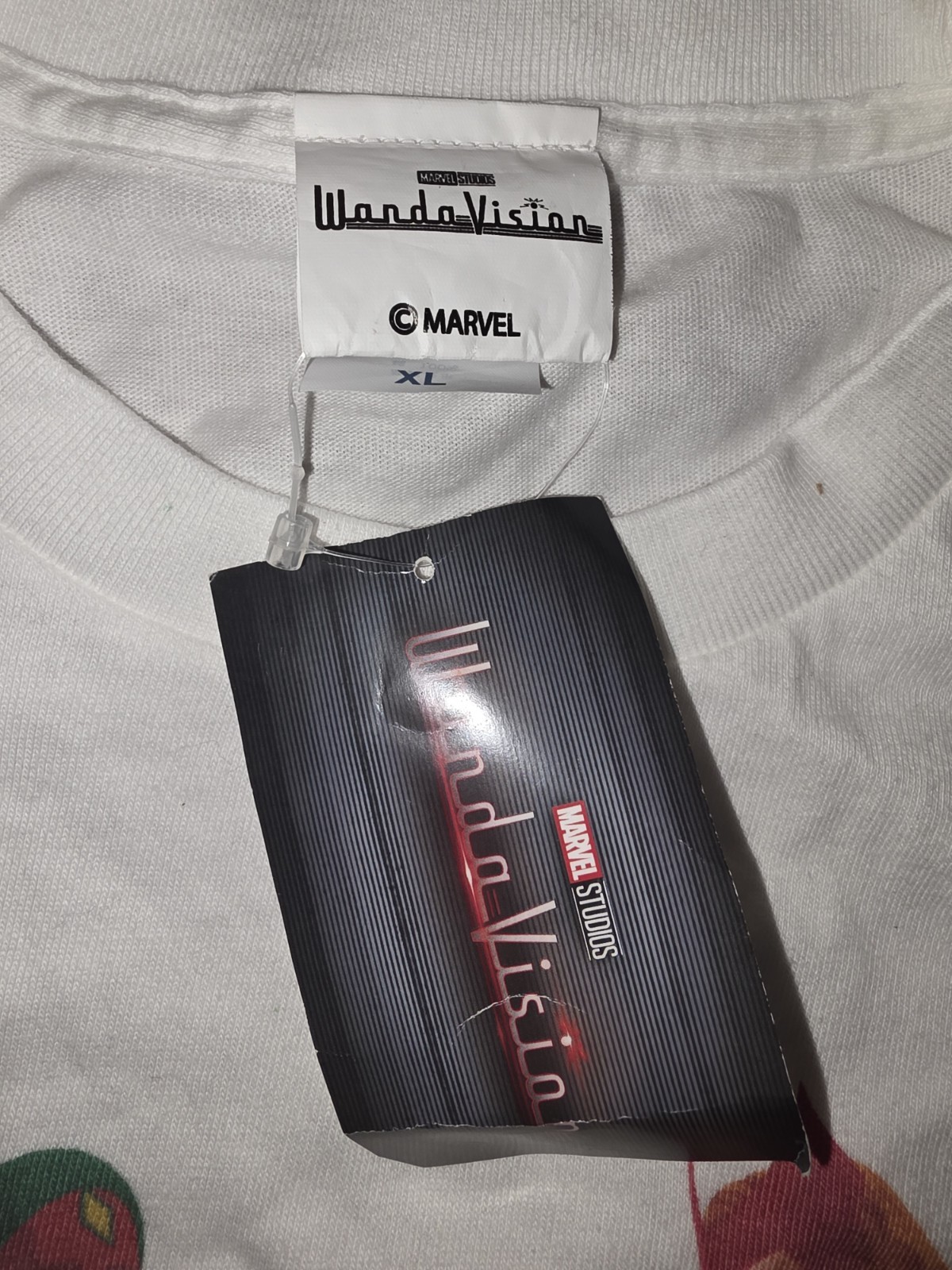 NWT Marvel Studios WandaVision Scarlet Witch & Vision White t-shirt Mens Size XL gallery