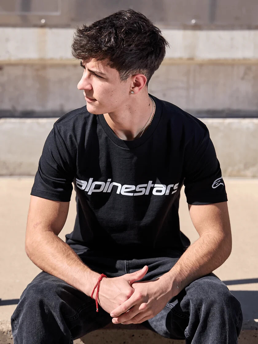 Alpinestars ASTARS Linear Wordmark 2.0 CSF Tee T-Shirt Black/White gallery