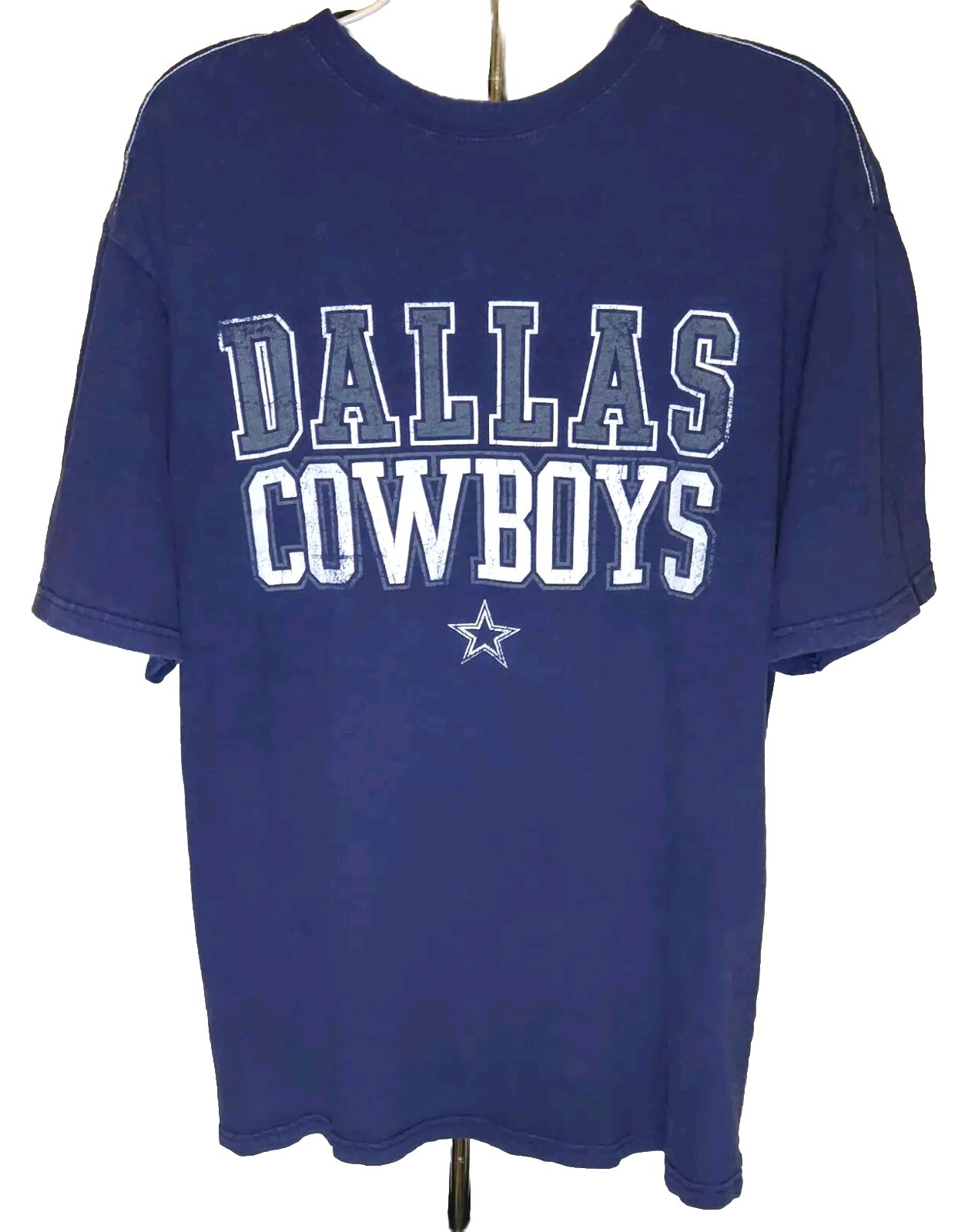 Dallas Cowboys Team Apparel T-Shirt Navy Blue Graphic Print Men’s Large Casual