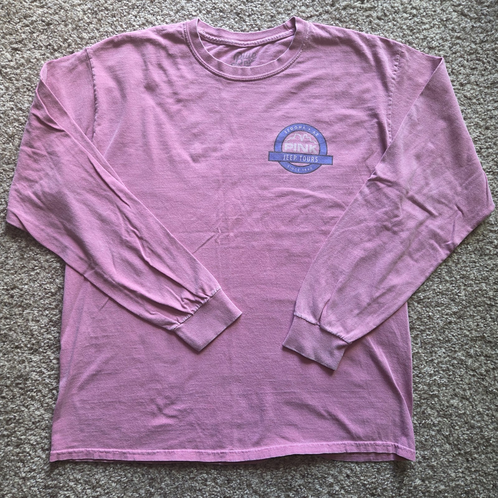 Sedona AZ Pink Jeep Tours Long Sleeved T-shirt Large