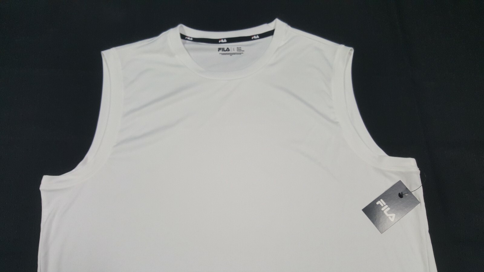 Fila Mens Training Polyester Heritage sportsTank top white gallery