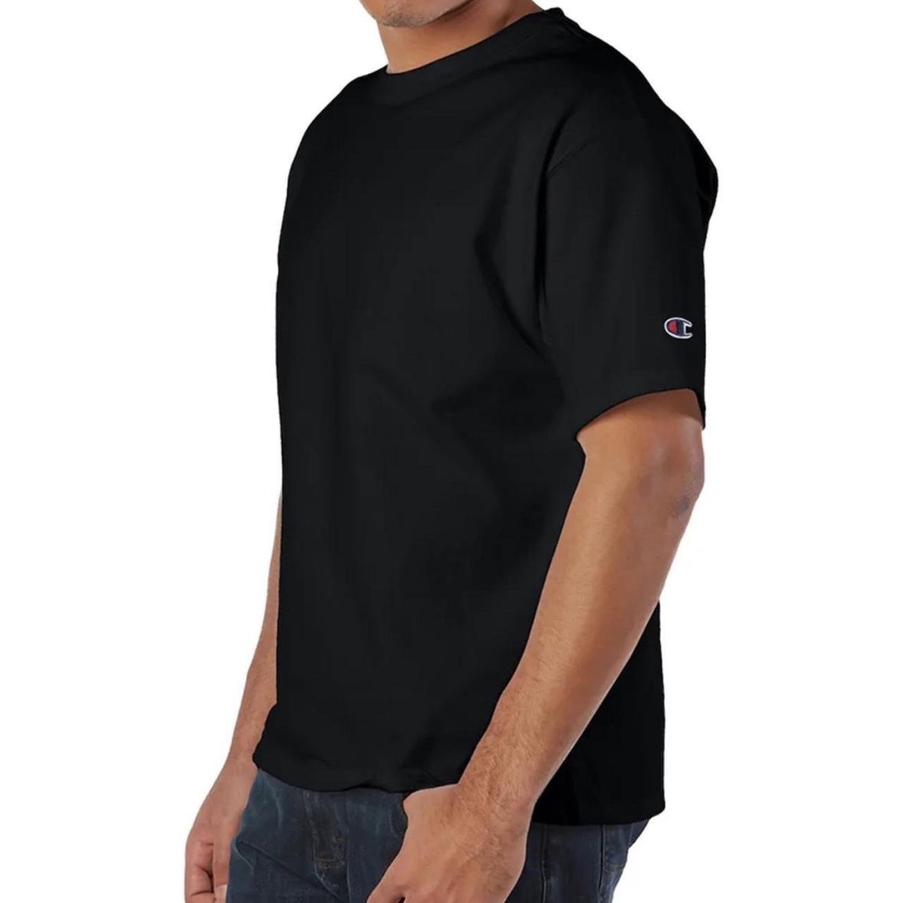 Champion T425 Men Crew Neck Short Sleeves T-Shirt - Medium Black gallery