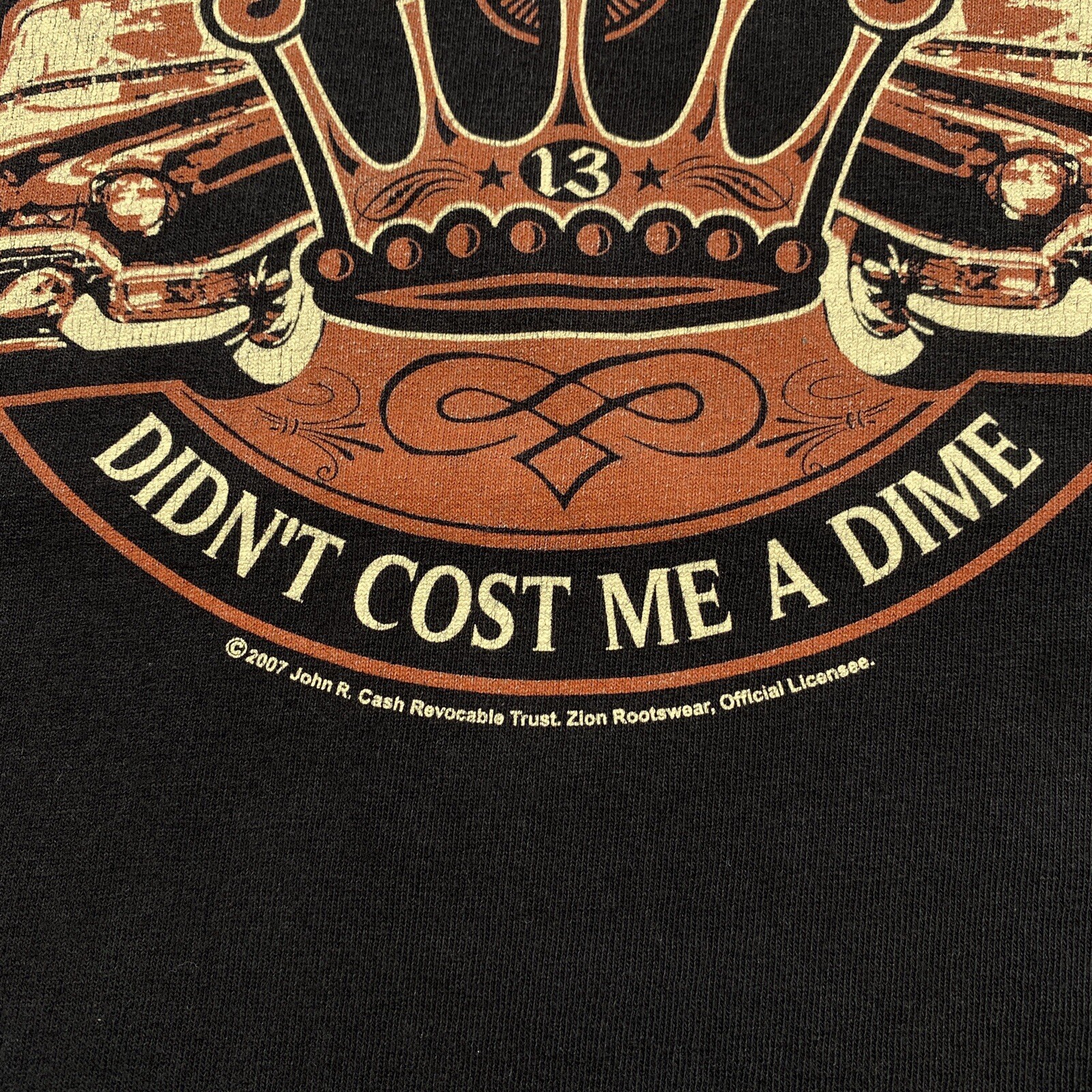 Johnny Cash Zion Roots Wear 2007 T Shirt Men’s Size 2XL Black Country Tee gallery