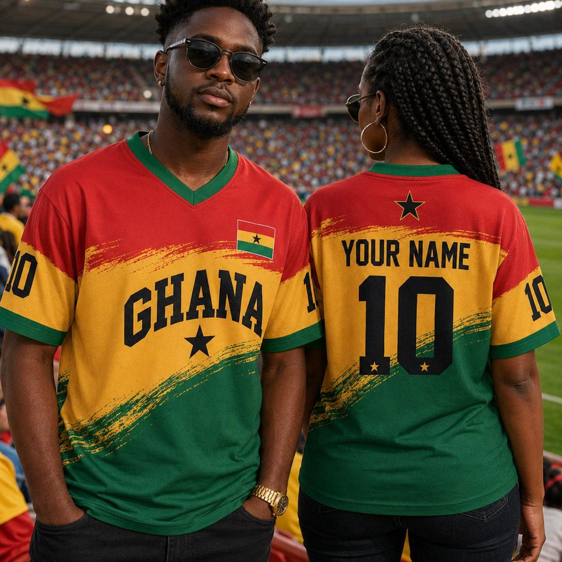 Personalized Ghana Soccer Jersey, Custom Name Number Football Shirt gallery