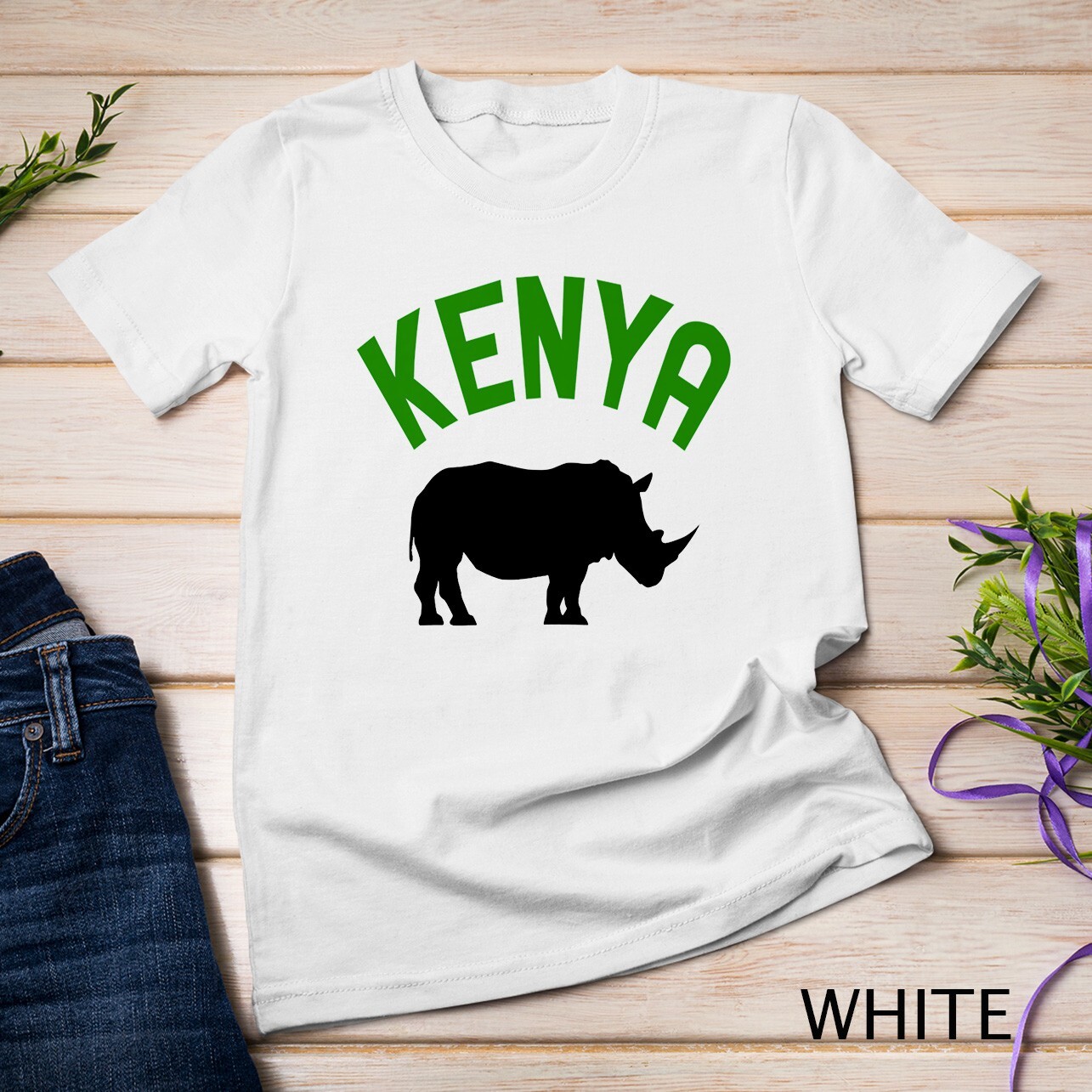 Kenya Rhino Rhinoceros Safari Gift Premium Unisex T-shirt gallery