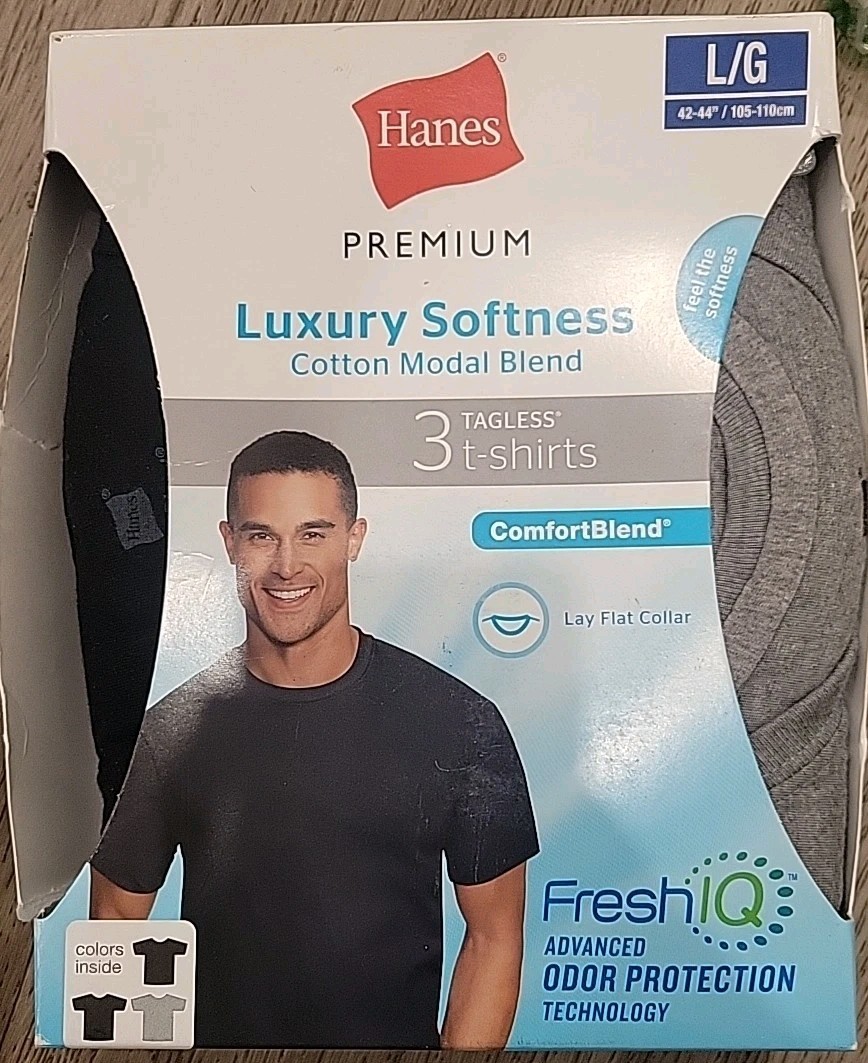 Hanes Men Crew neck T-Shirt 3-Pack ComfortSoft 100% Cotton Heavyweight Tee Plain gallery