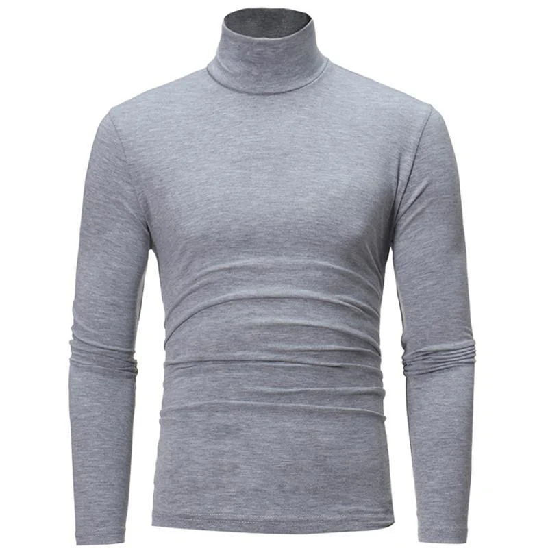 Men’s Thermal Base Layer Top High Neck Slim Fit Long Sleeve