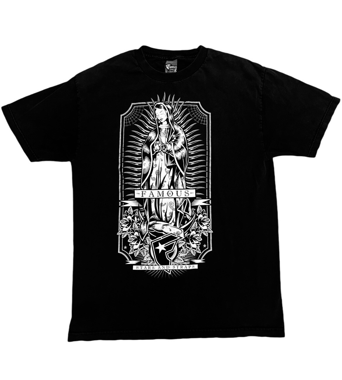 RARE Famous Stars And Straps OG Virgin Mary Shirt 3XL NWT Travis Barker Blink182 gallery