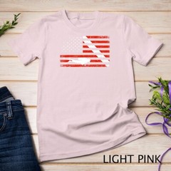 Diver Down Dive Flag Scuba Diving American Flag T-Shirt Unisex T-shirt