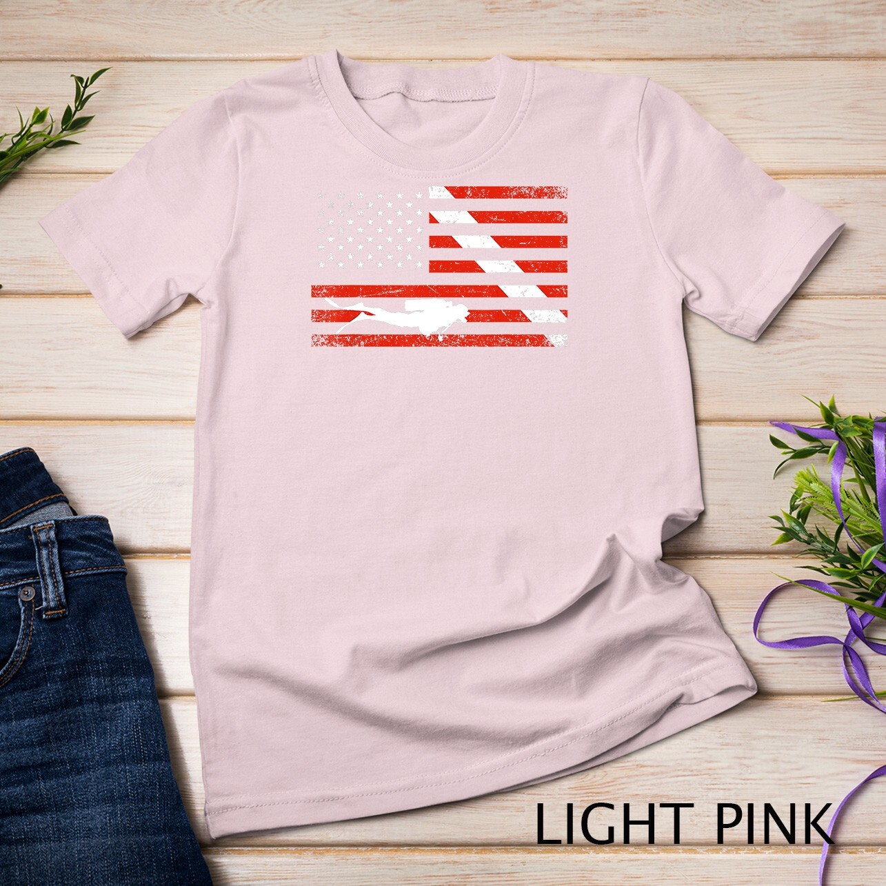 Diver Down Dive Flag Scuba Diving American Flag T-Shirt Unisex T-shirt gallery
