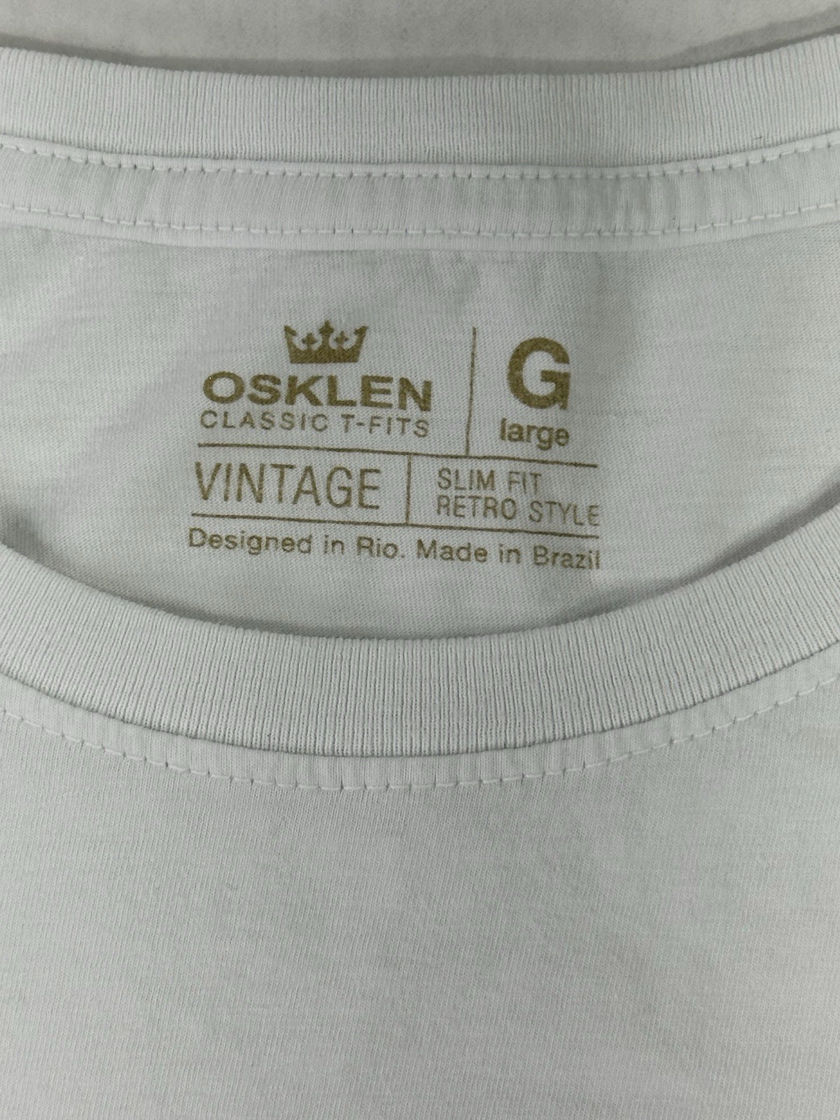 Osklen Vintage Soccer Ball Graphic T-Shirt White Slim Fit Rio Brazil Size Large gallery