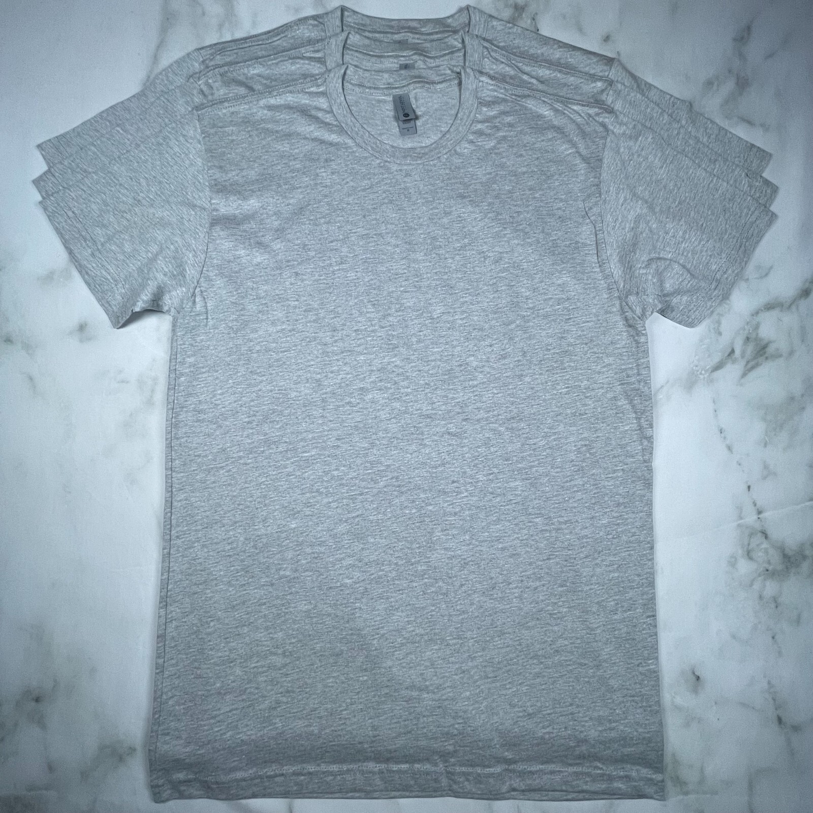 Lot of 3 Next Level Unisex Premium Gray TShirts Plain Super Soft US Size M