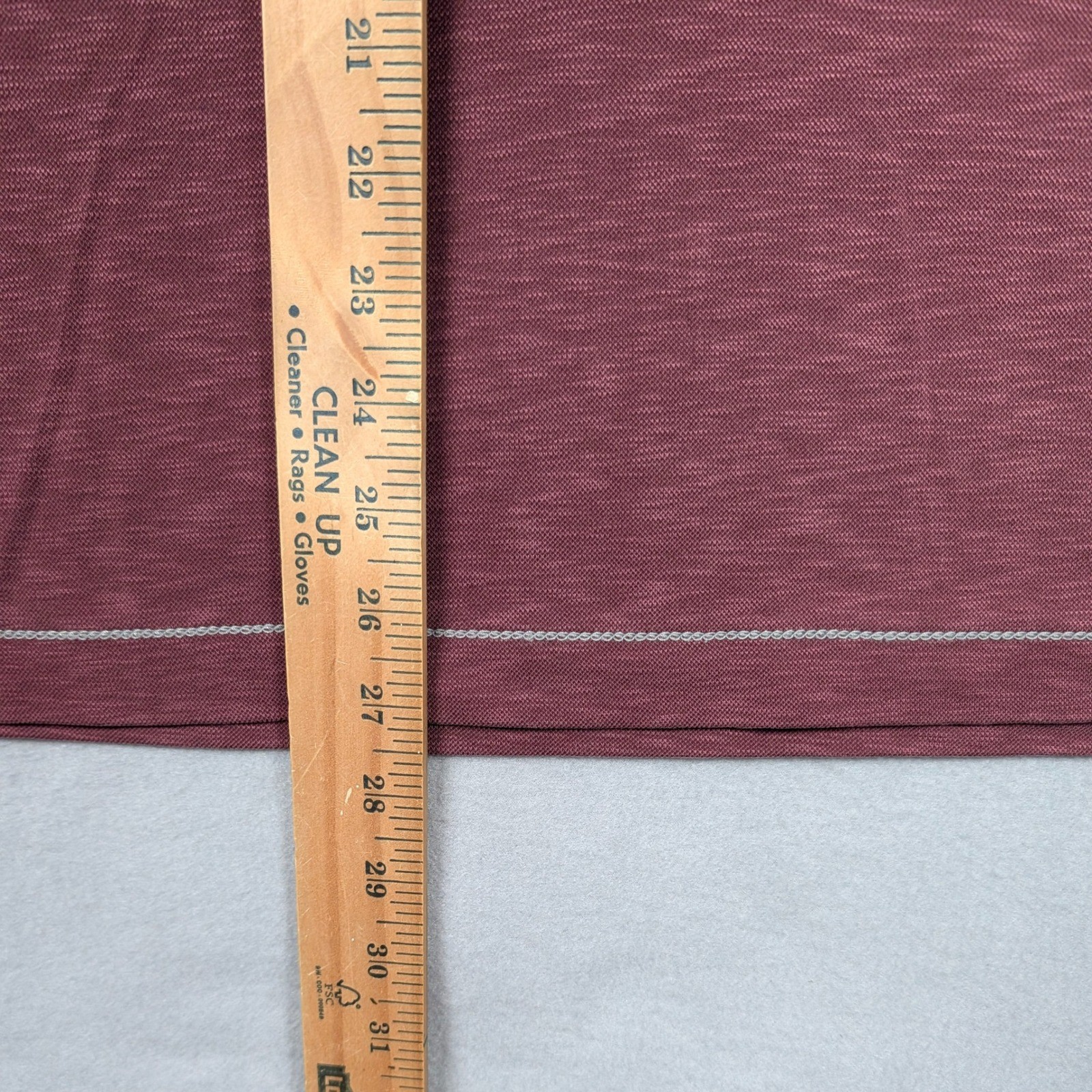 Carbon 2 Cobalt V-Neck Shirt Mens XL Burgundy Slub Knit Long Sleeve 144552 gallery