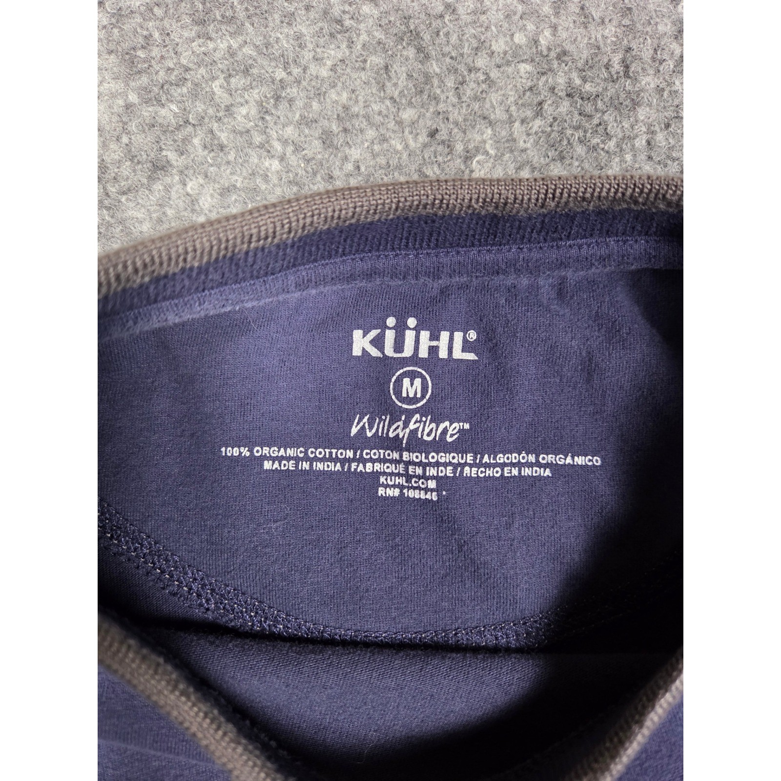 Kuhl Wildfibre Shirt Mens Medium Blue Long Sleeve Organic Cotton Zipper Pocket gallery