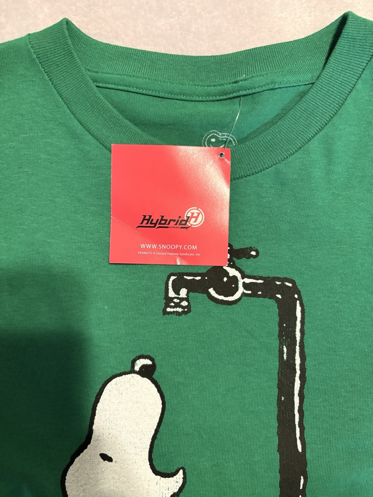 NWT Peanuts Snoopy T-shirt XL Green “I Need A Drink” Graphic Short Sleeve gallery
